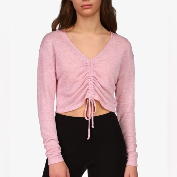 NWT Gorgeous Sanctuary Pink Tie Front Crop Top Small - Picture 1 of 6